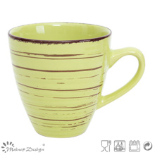 Verde Antiqute con la taza de cerámica del cepillo